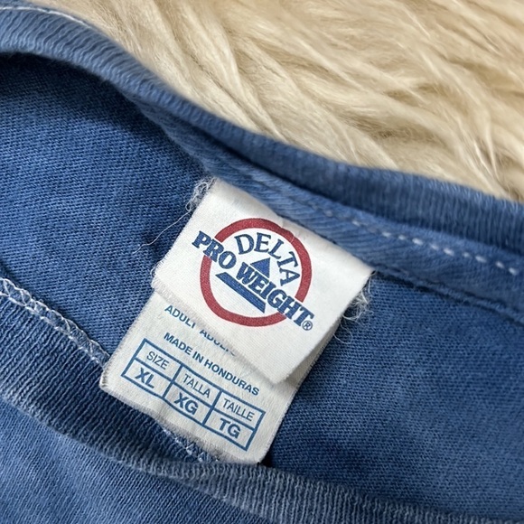 Vintage Delta Pro Weight American eagle Blue Tie dye short sleeve crewneck Tee - Picture 5 of 6